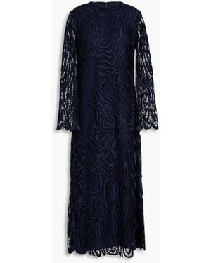 Jonathan Simkhai Guipure Lace Midi Dress - Blue