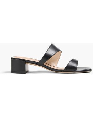 Stuart Weitzman Miami Leather Sandals - Black