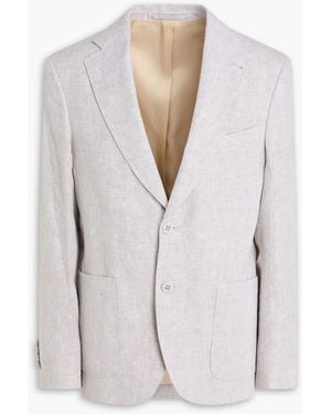 Officine Generale Arthus Linen Blazer - White