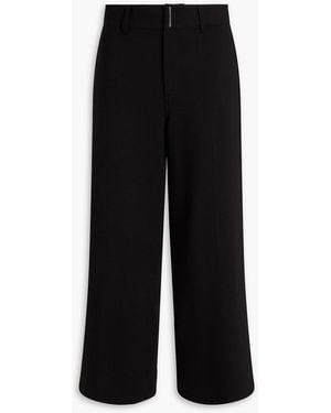 PAIGE Roderika Cropped Jersey Wide-Leg Trousers - Black