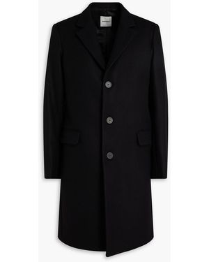 Sandro Wool-Blend Felt Coat - Black