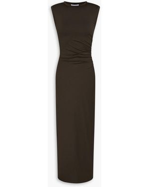 Stella McCartney Ruched Stretch-Jersey Maxi Dress - Green
