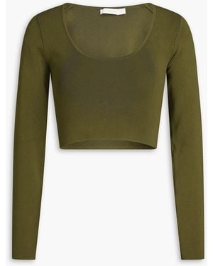 Zimmermann Cropped Knitted Top - Green