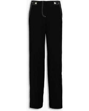 Giorgio Armani Cady Wide-leg Trousers - Black