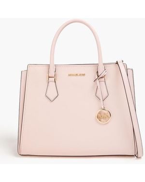 MICHAEL Michael Kors Hope Textured-leather Tote - Pink