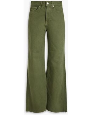 Veronica Beard Taylor High-rise Wide-leg Jeans - Green