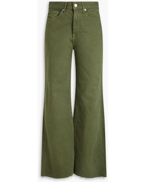 Veronica Beard Taylor High-rise Wide-leg Jeans - Green