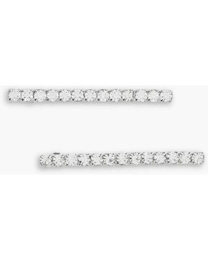 Jennifer Behr Set Of Two-Tone Swarovski Crystal Hair Slides - Metallic