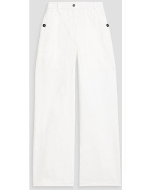 Adam Lippes Jasper High-Rise Wide-Leg Jeans - White