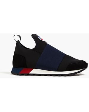 National Standard Fusalp Marly Suede-trimmed Neoprene Trainers - Blue