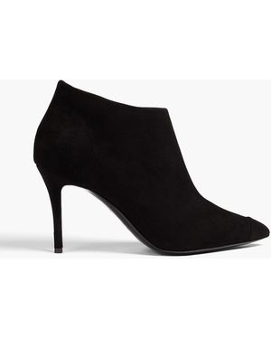 Giuseppe Zanotti Greek Patent-leather Panelled Suede Ankle Boots - Black