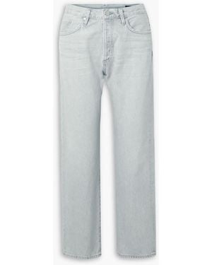 Goldsign The Relaxed Straight High-Rise Straight-Leg Jeans - Grey