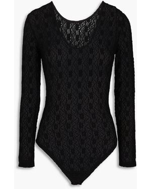 Maje Stretch-lace Bodysuit - Black