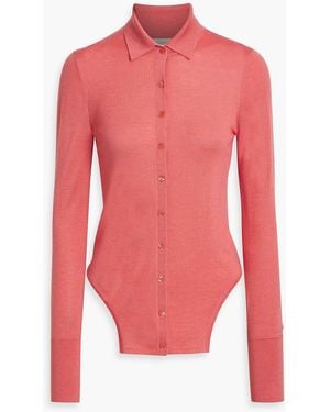 LAPOINTE Asymmetrischer cardigan aus einer woll-, seiden-kaschmirmischung - Pink