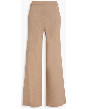 Jonathan Simkhai Heather Cotton And Cashmere-Blend Wide-Leg Trousers - Natural