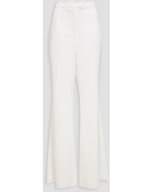 Galvan London Julianne Satin-Crepe Wide-Leg Trousers - White