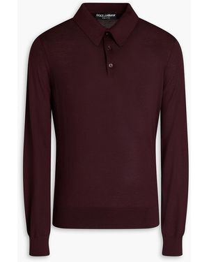Dolce & Gabbana Cashmere Polo Sweater - Purple