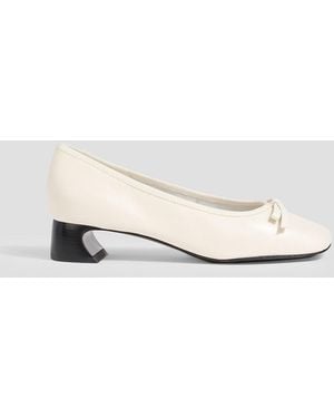 3.1 Phillip Lim Pumps "id soft" aus leder mit schleife - Weiß