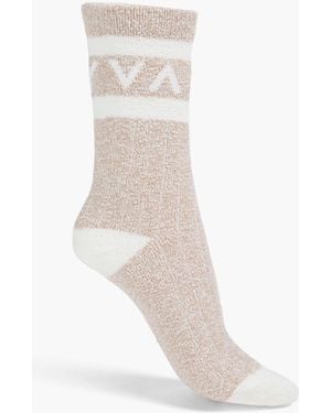 Varley Cotton-blend Jacquard Socks - White