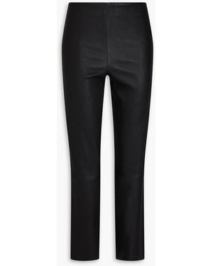 By Malene Birger Cropped Leather leggings - Black