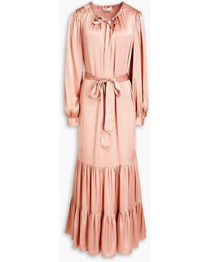 Vanessa Cocchiaro The Pattie Gathered Satin-crepe Midi Dress - Pink