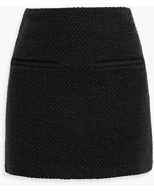 Veronica Beard Perry Metallic Cotton-Blend Tweed Mini Skirt - Black