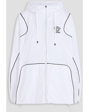Maje Embroidered Shell Track Jacket - White