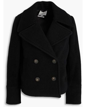Vince Double-breasted Wool-blend Felt Coat - Black