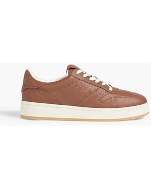 Gianvito Rossi Slam Pebbled-Leather Sneakers - Brown