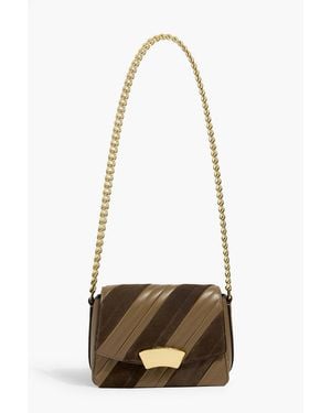 3.1 Phillip Lim Id Quilted Leather And Suede Shoulder Bag - White