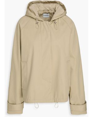 Claudie Pierlot Cotton-gabardine Hooded Jacket - Natural