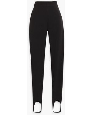 Balmain Cotton-Blend Stirrup Leggings - Black