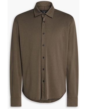 Rag & Bone Pima Cotton-Jersey Shirt - Brown