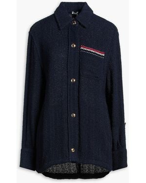 Thom Browne Cotton-Blend Tweed Jacket - Blue