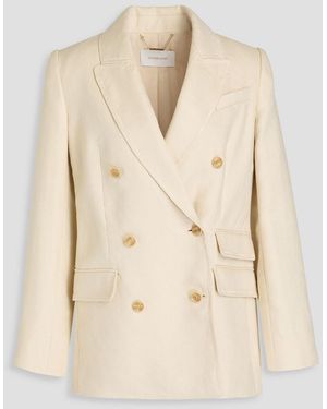 Zimmermann Double-breasted Linen Blazer - Natural