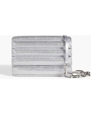 Judith Leiber Fizzoni Crystal Pillow Embellished Satin Shoulder Bag - Metallic