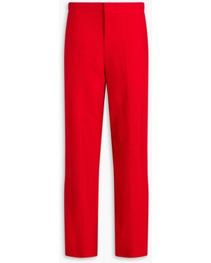 Victoria Beckham Slub Woven Tapered Pants