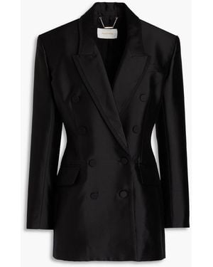 LOOK 1 - Claudia Tuxedo Dress -  Black Wool Gabardine main image 1