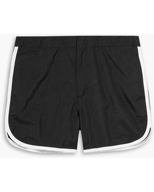 MR P. Gerade geschnittene mittellange badeshorts - Schwarz