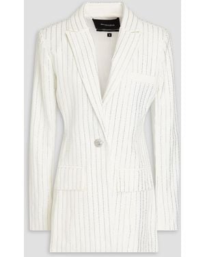 retroféte Crystal-embellished Crepe Blazer - Natural