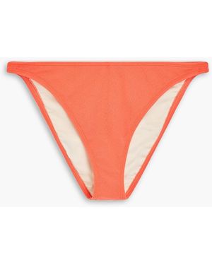 Peony Fine hi line bikini-höschen aus recyceltem stretch-crêpe - Orange