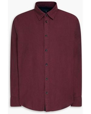 Rag & Bone Finch Cotton And Lyocell-Blend Jacquard Shirt - Purple