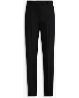 Versace Grain De Poudre Wool Straight-Leg Trousers - Black