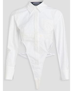 Jacquemus La Chemise Body Poplin Bodysuit - White