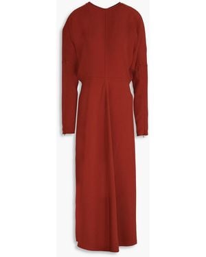 Victoria Beckham Crepe Midi Dress - Red