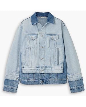 Stella McCartney Two-tone Paneled Denim Jacket - Blue