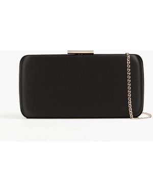 Gianvito Rossi Bella Satin Clutch - Black