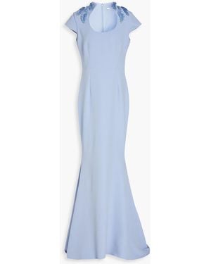 Safiyaa Rubena Sequin-embellished Crepe Gown - Blue