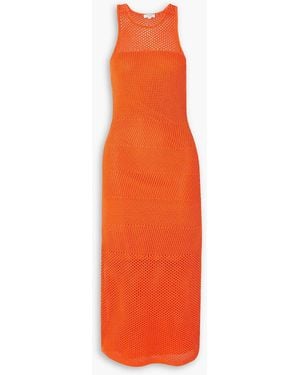 A.L.C. Roland Crocheted Cotton Midi Dress - Orange
