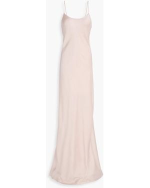 Victoria Beckham Satin-Crepe Gown - White